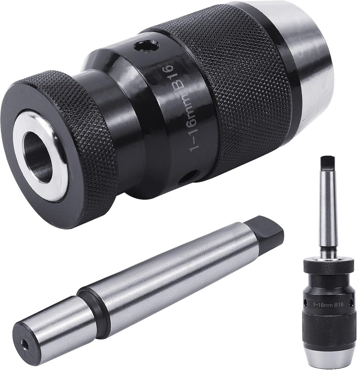 Keyless chuck B16 - chuck adapter met Mk2 conische mandril - precisie boorkop - eenvoudige installatie - SnelShoppen