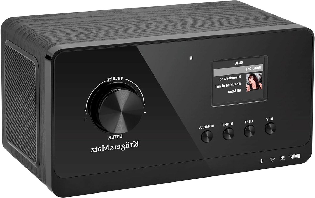 Internet Radio - DAB+ Radio Webradio - Muziek Luisteren - Wereldwijde Zenders - 258 x 165 x 135 mm - Zwart