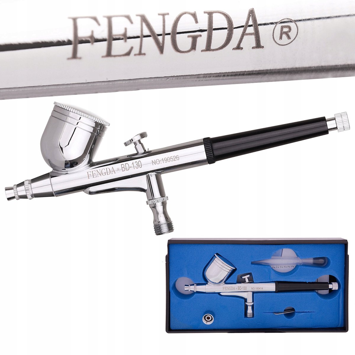 Fengda BD-130 Aerograaf 0,3mm Double Action voor Precisie Schilderwerk