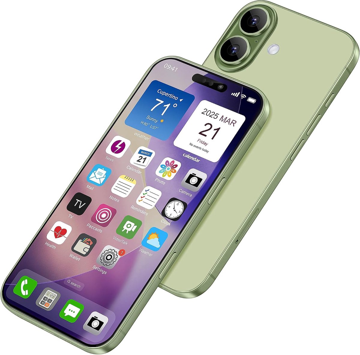 Weergave nep speelgoed telefoon mobiele telefoon metallic model niet werkende replica 1:1 telefoon voor telefoon 17 - ShopVlot