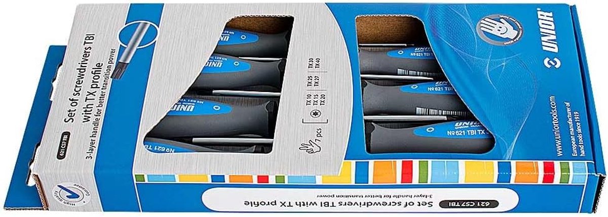 Schroevendraaierset TBI - chroomplaat - zwarte punt - ideaal voor precisiewerk - ShopVlot