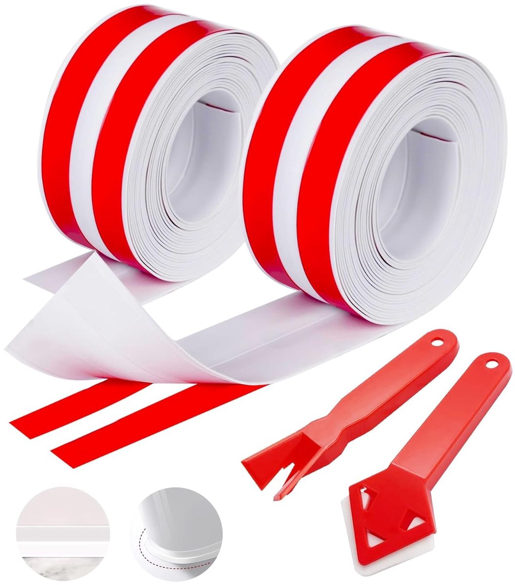 Afdichtingstape 4M x 38mm - Witte siliconen - Schimmelbestendig - Waterdicht voor badkamer - ShopVlot