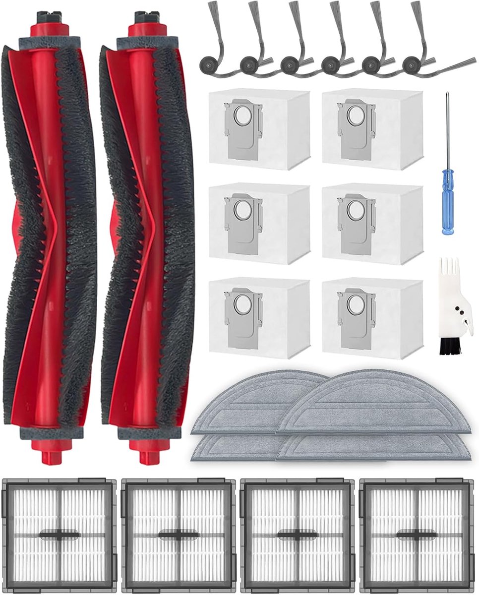 Accessoirekit voor Roborock Q10 S5+ - 24-delig - Vervangende onderdelen - Zorg voor schone vloeren - ShopVlot