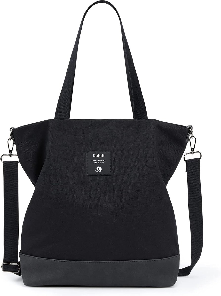 Schoudertas grote maat - canvas - casual hobo stijl - ideaal voor school en werk - SnelShoppen