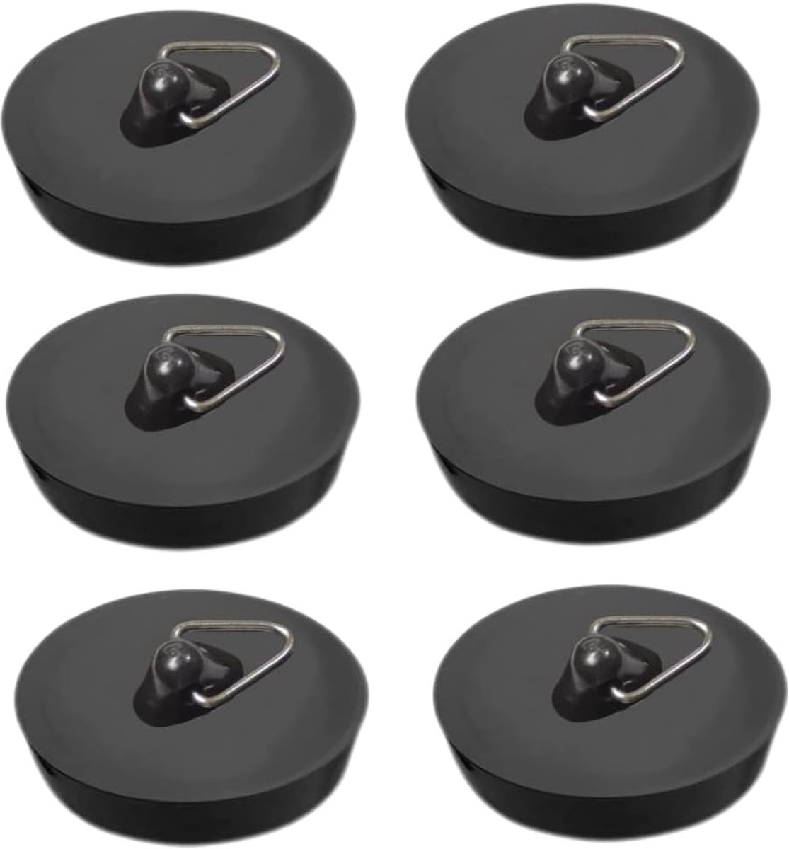 Afvoerstopper 6 Stuks - Flexibel Rubber - Universele Pasvorm - Ideaal voor Keuken en Badkamer - SnelShoppen