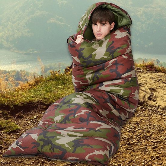 Camping Slaapzak - Lente Herfst Slaapzak - Kamperen en Buiten - Lichtgewicht en Warm - 210 x 75 cm - Uniek van Camping — afbeelding 4