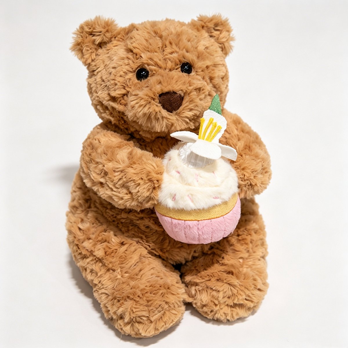Casalora Knuffelbeer – Pluche Knuffel – Taart Beer 30 cm – Teddybeer met Taart Design