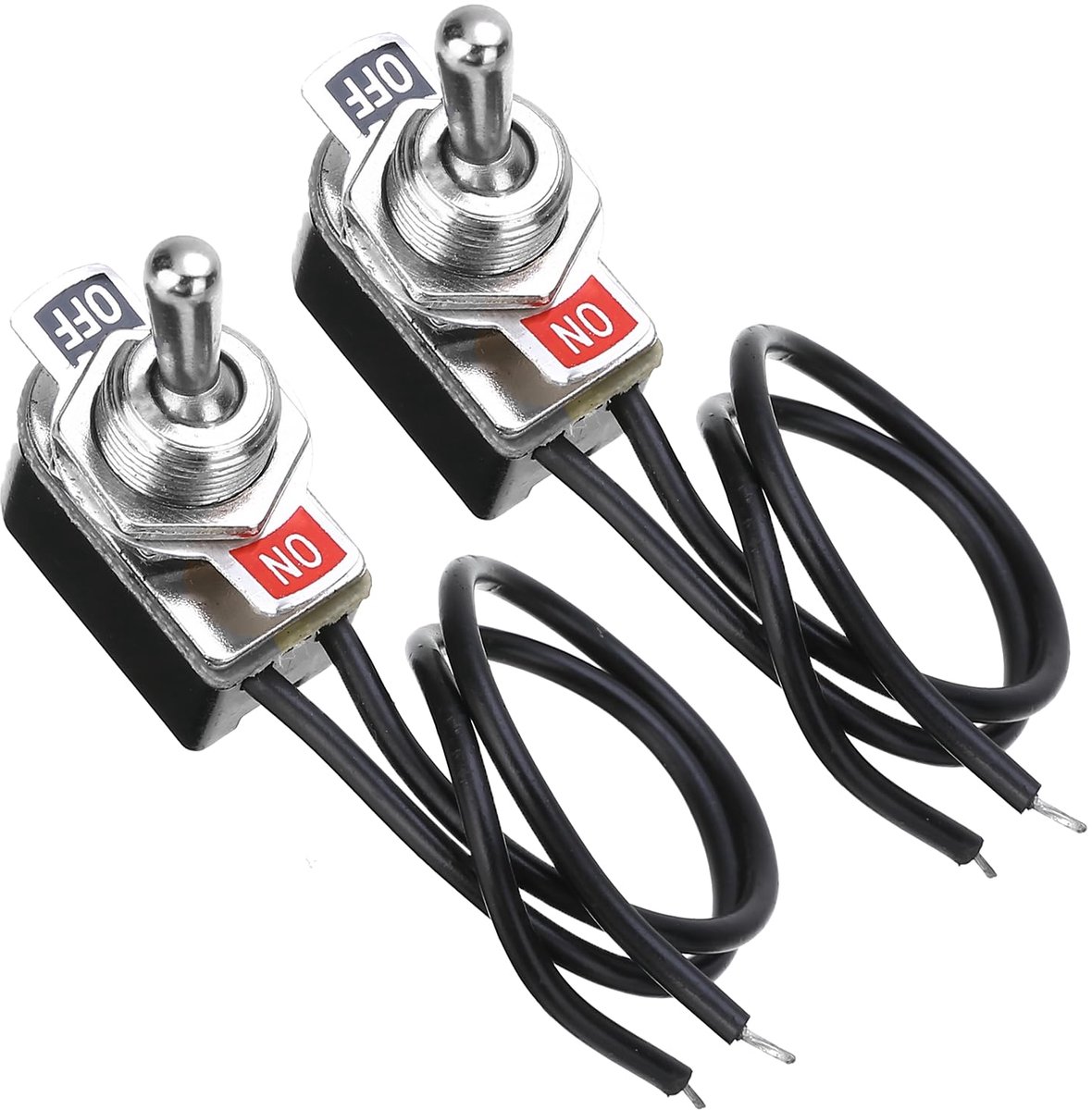 Toggle switch 12 V 2 pin - 2 snelheden - 6 A met 12 cm kabel - ideaal voor diverse toepassingen - SnelShoppen