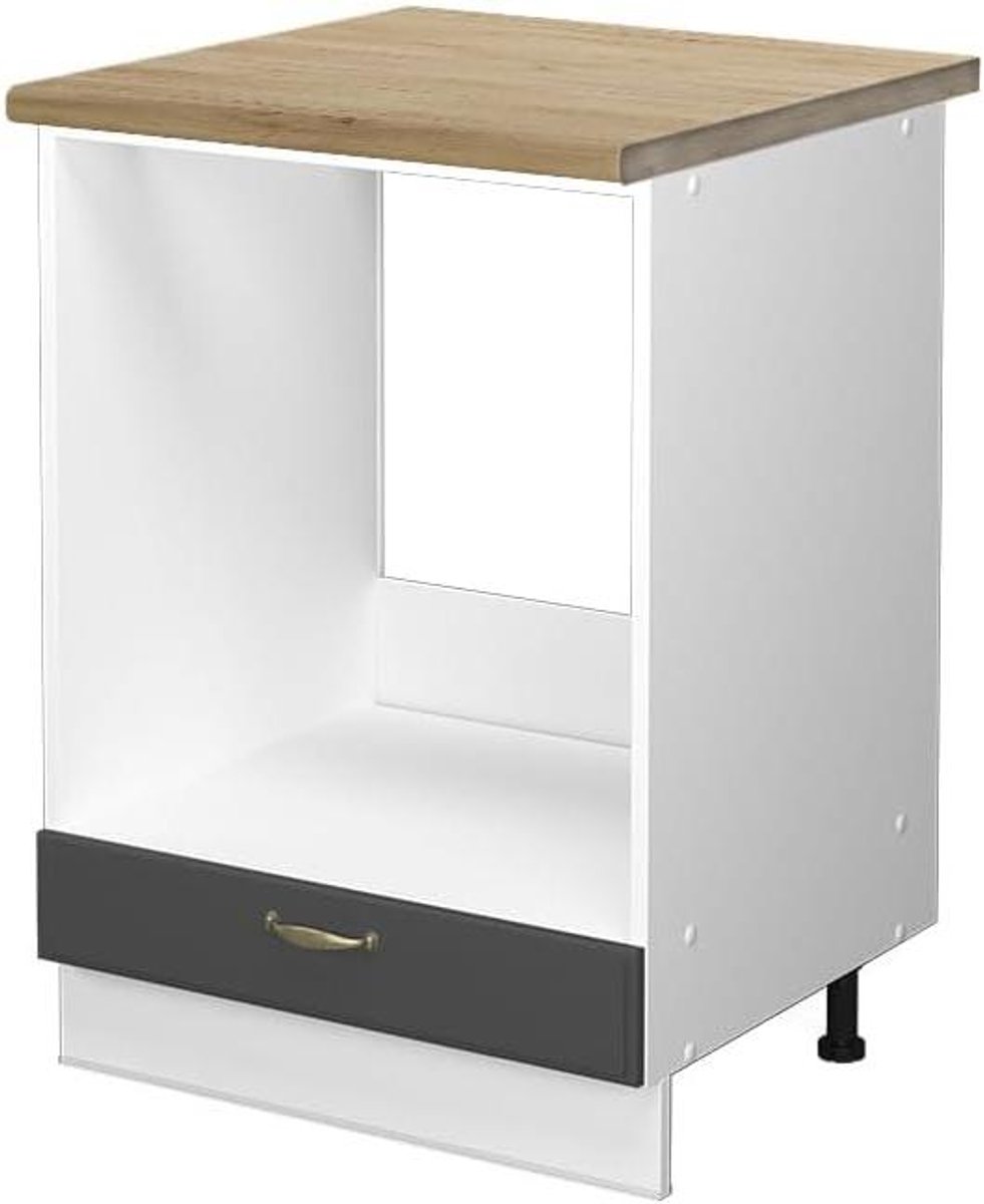 Ovenombouwkast - Keukenkast Ovenkast - Keuken Inrichten - Soft-close scharnieren - 60 cm - Antraciet goud