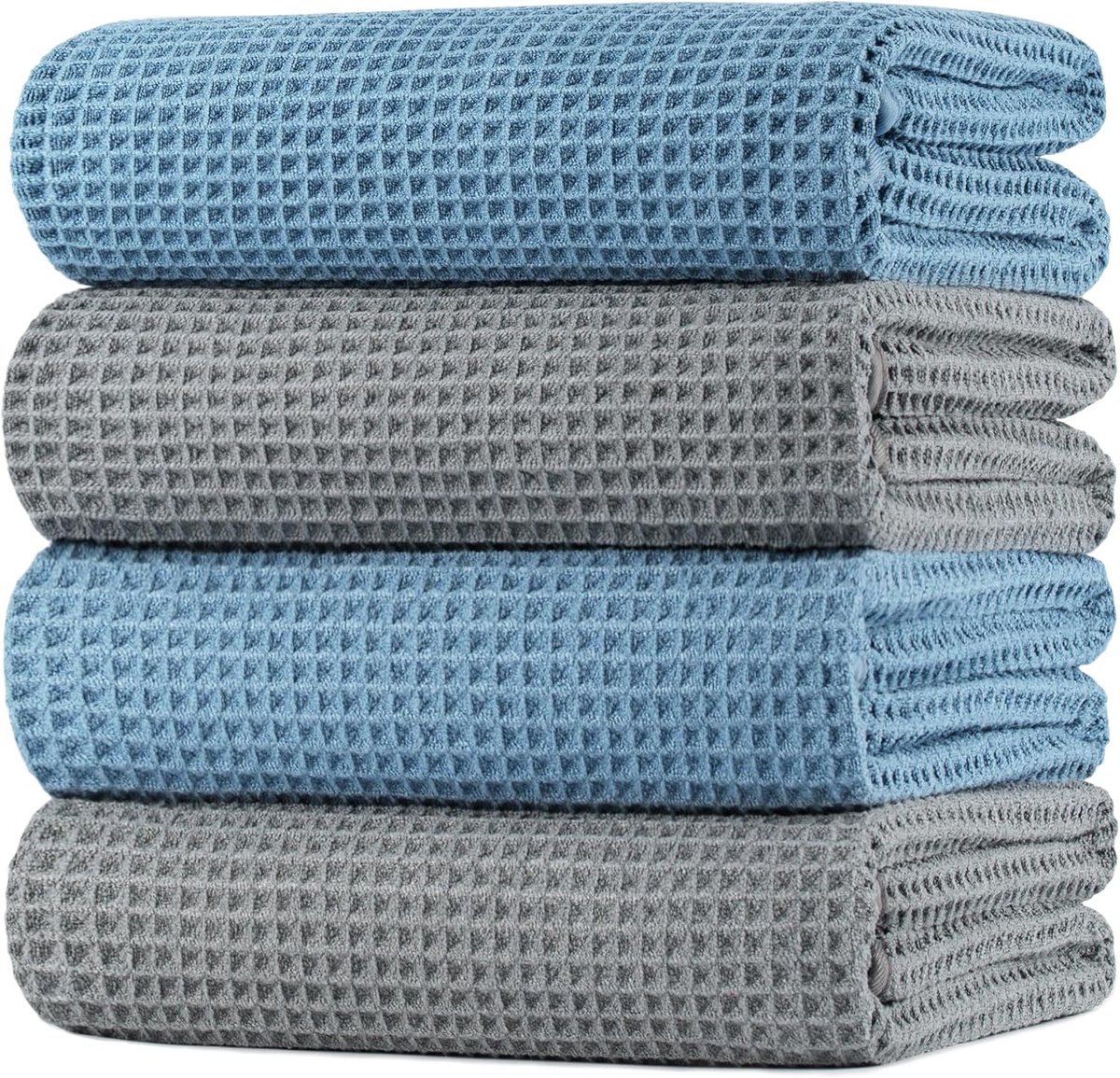 Badhanddoek microvezel wafel 430 GSM - 76,2x152,4 cm - sneldrogend - superzacht gevoel - SnelShoppen