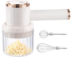 Elektrische Knoflookmolen - Uienhakker Keukenmachine - Snel Ingrediënten Hakken - USB Oplaadbaar - 95 x 20 x 95 cm - Wit