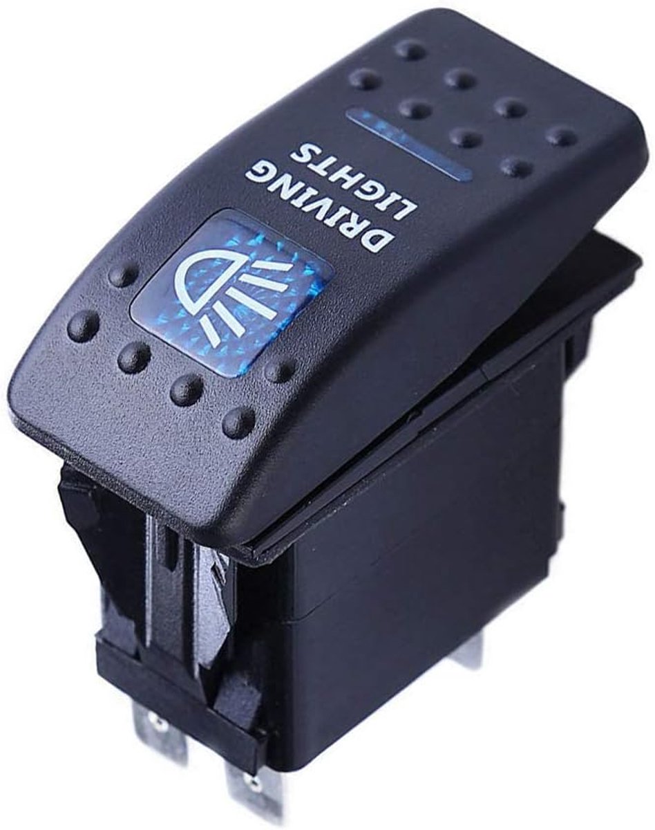 Rocker Switch 12V 20A - Blauw LED Licht - Waterdicht - Ideaal voor auto en boot - SnelShoppen