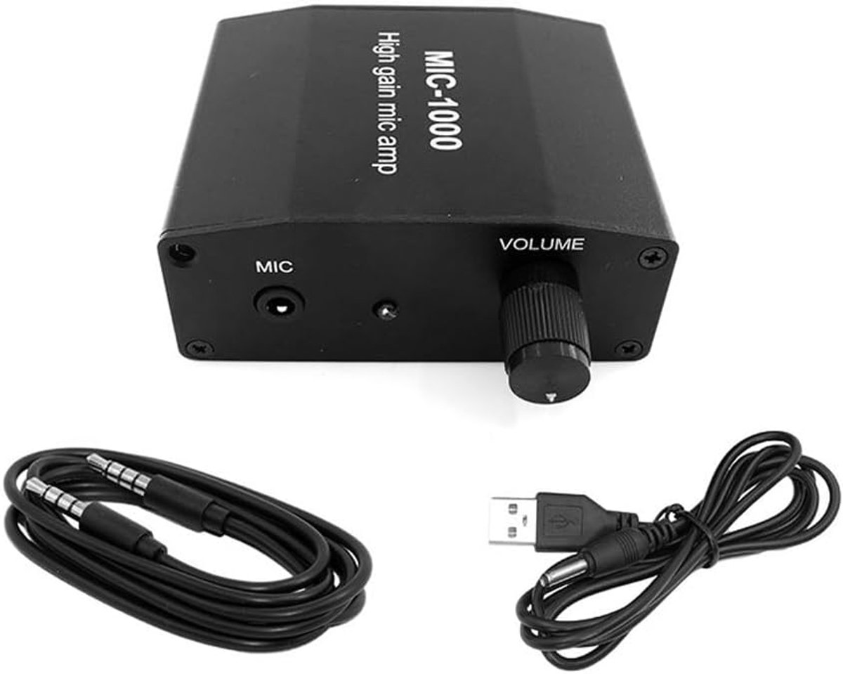 Microfoonversterker Kit - 1000x Versterking - Ideaal voor opname en live geluid - Professionele kwaliteit - SnelShoppen