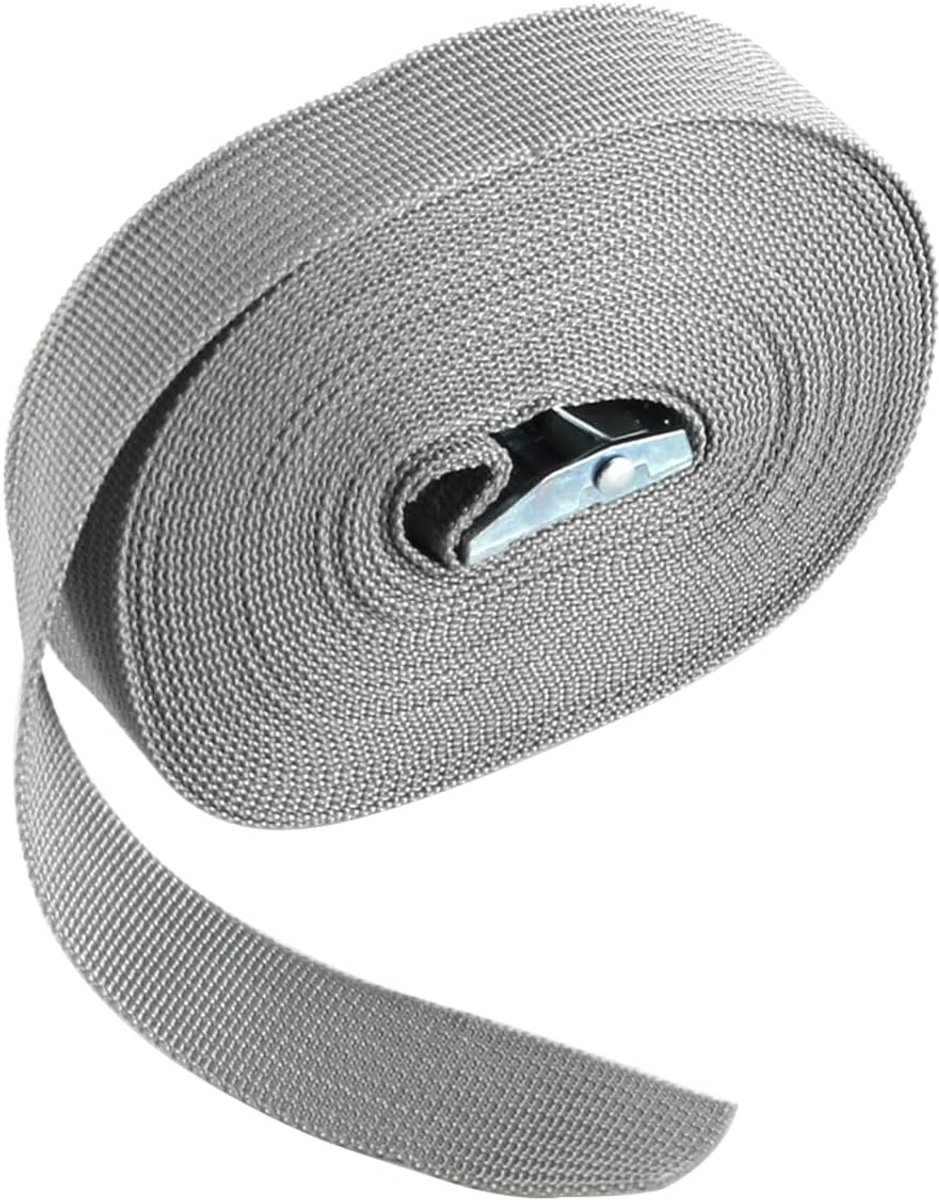 Tie Down Riemen 8 m x 2,5 cm - Heavy Duty met Snelsluiting - Roestvrij voor Motor/Auto/Fiets - Sterke Bevestiging - SnelShoppen
