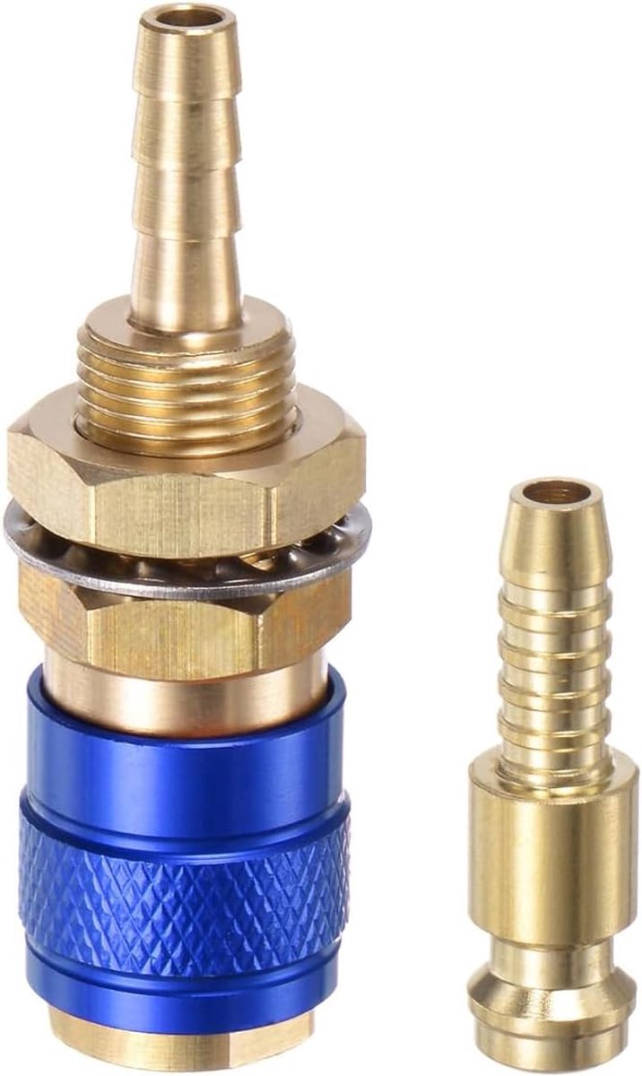Quick coupling 6mm - gas en water - lekdicht en duurzaam - snel aansluiten voor argonbooglassen - SnelShoppen