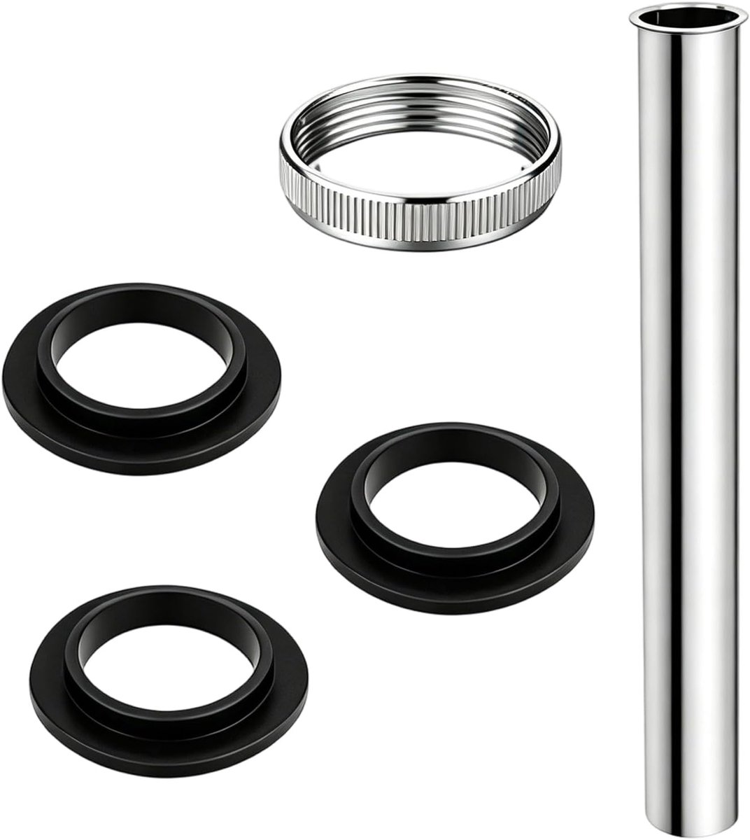 Sifonslang 300 mm - roestvrij staal - aansluiting 1 1/4 inch x 32 mm - eenvoudig te installeren - SnelShoppen