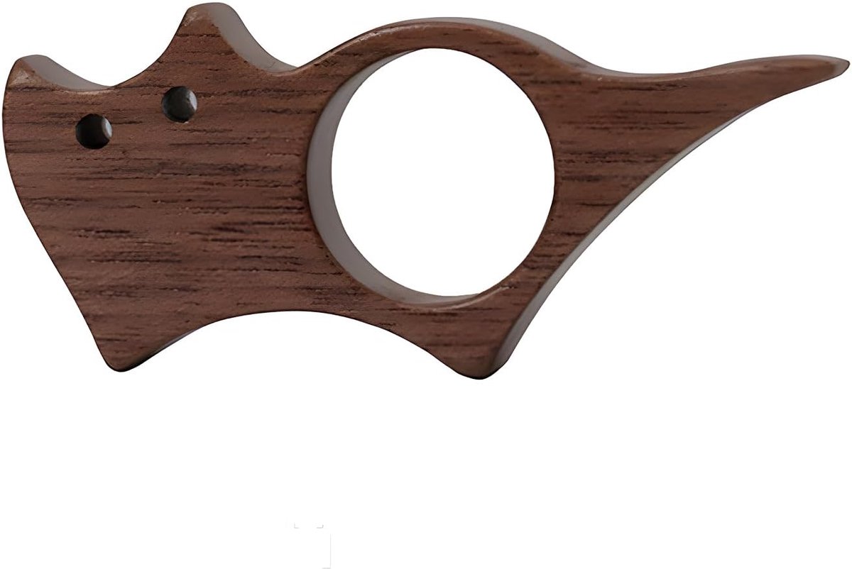 Boekzijhouder duim - walnoothout - ergonomisch design - comfortabel lezen - SnelShoppen