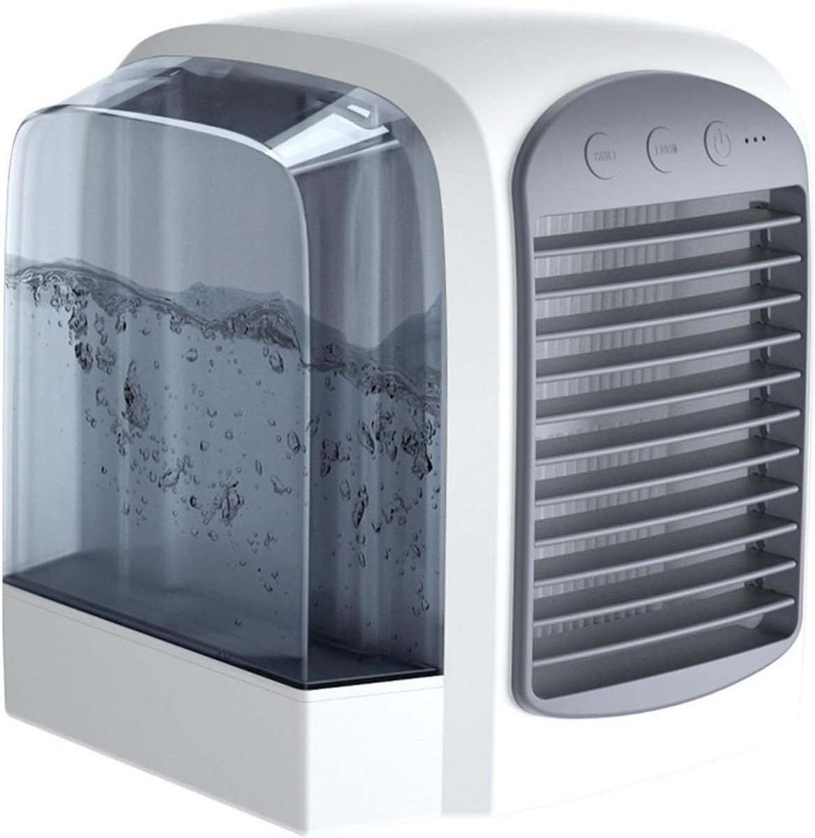 Draagbare Airco Ventilator - Mini Koeler - Persoonlijke Ruimte Koelen - 3-in-1 Zuiverend - 380 ml Tank - Grijs