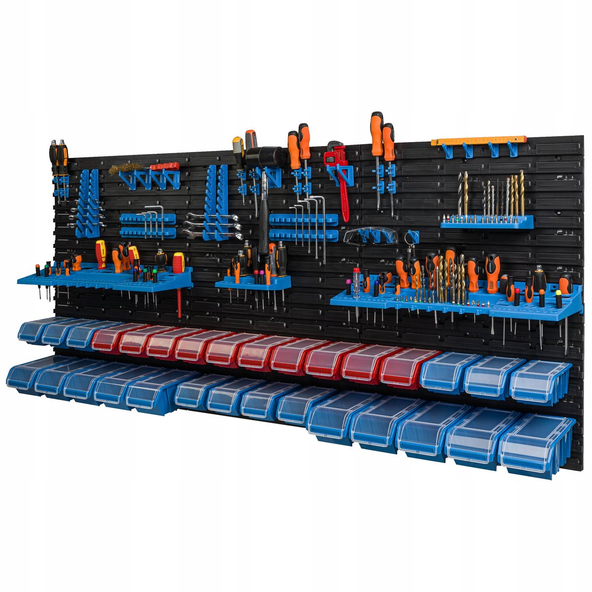 Gereedschapswand 173,3x78cm met 30 Bakjes & Haken