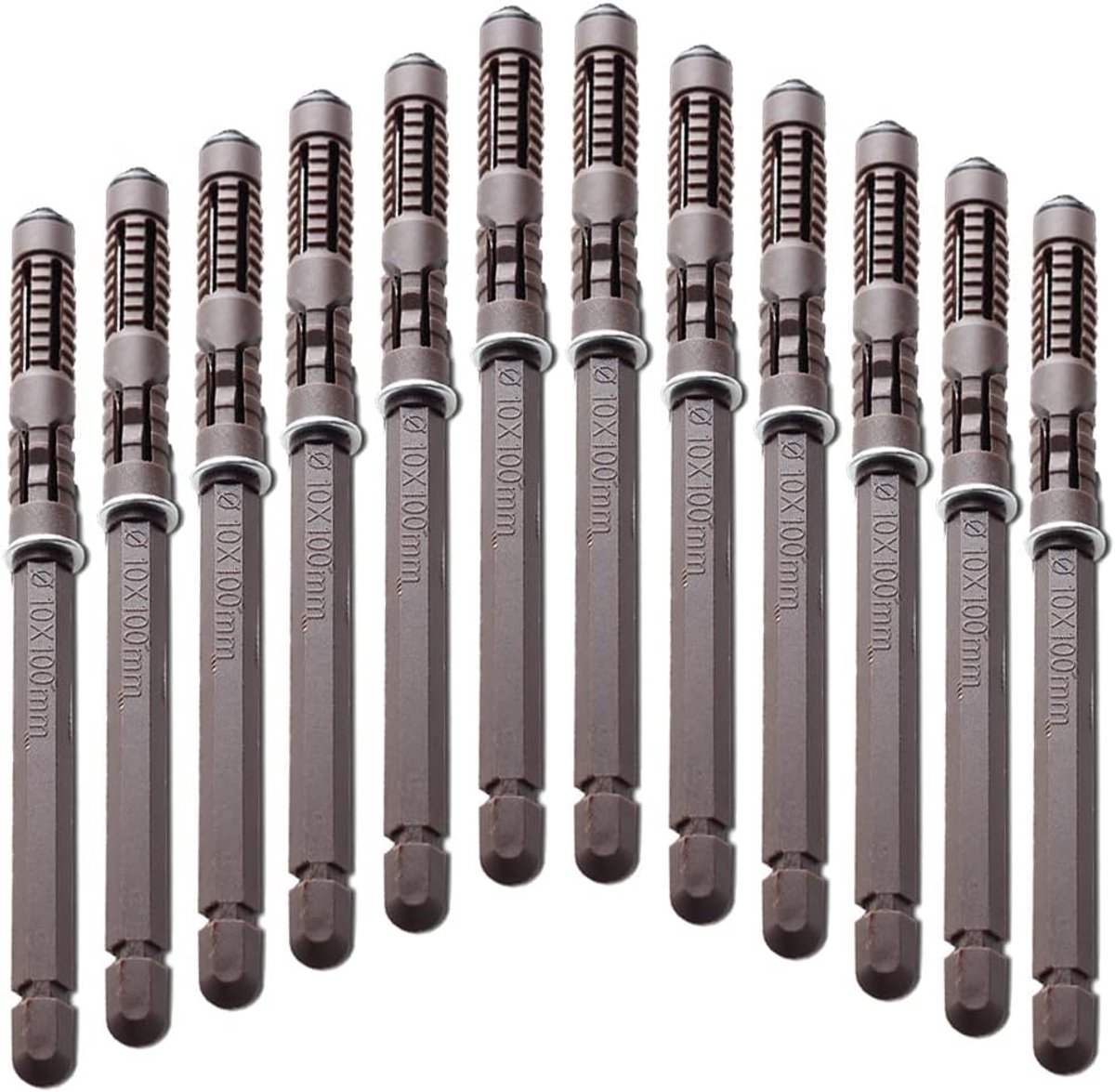 Draagsteunen Planken - Steunen Onzichtbaar - Zelf Planken Maken - Robuust Ijzer ABS - 10x100mm 12 Stuks - Zilver