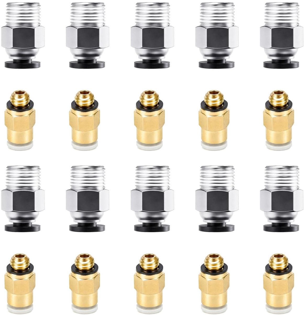 Pneumatische verbindingsset - 4 mm PTFE-slang - push-to-connect steekkoppeling - ideaal voor 3D-printer - ShopVlot