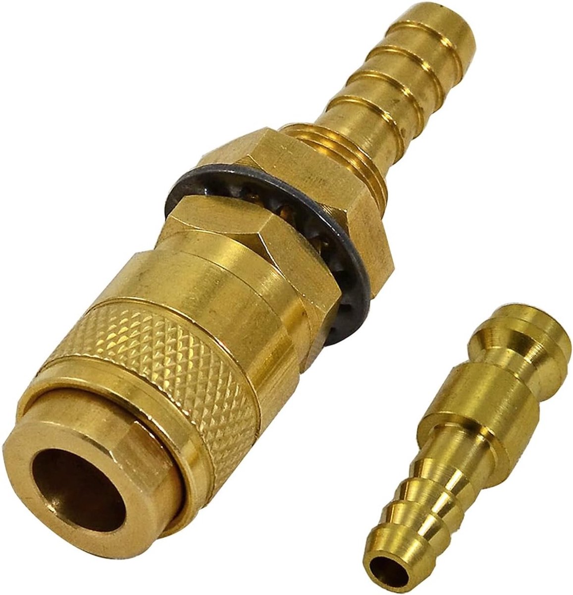 TIG lasgas en water snelle koppeling - M8 vrouwelijke en M6 mannelijke connector - Geschikt voor SR WP 17 18 26 - ShopVlot