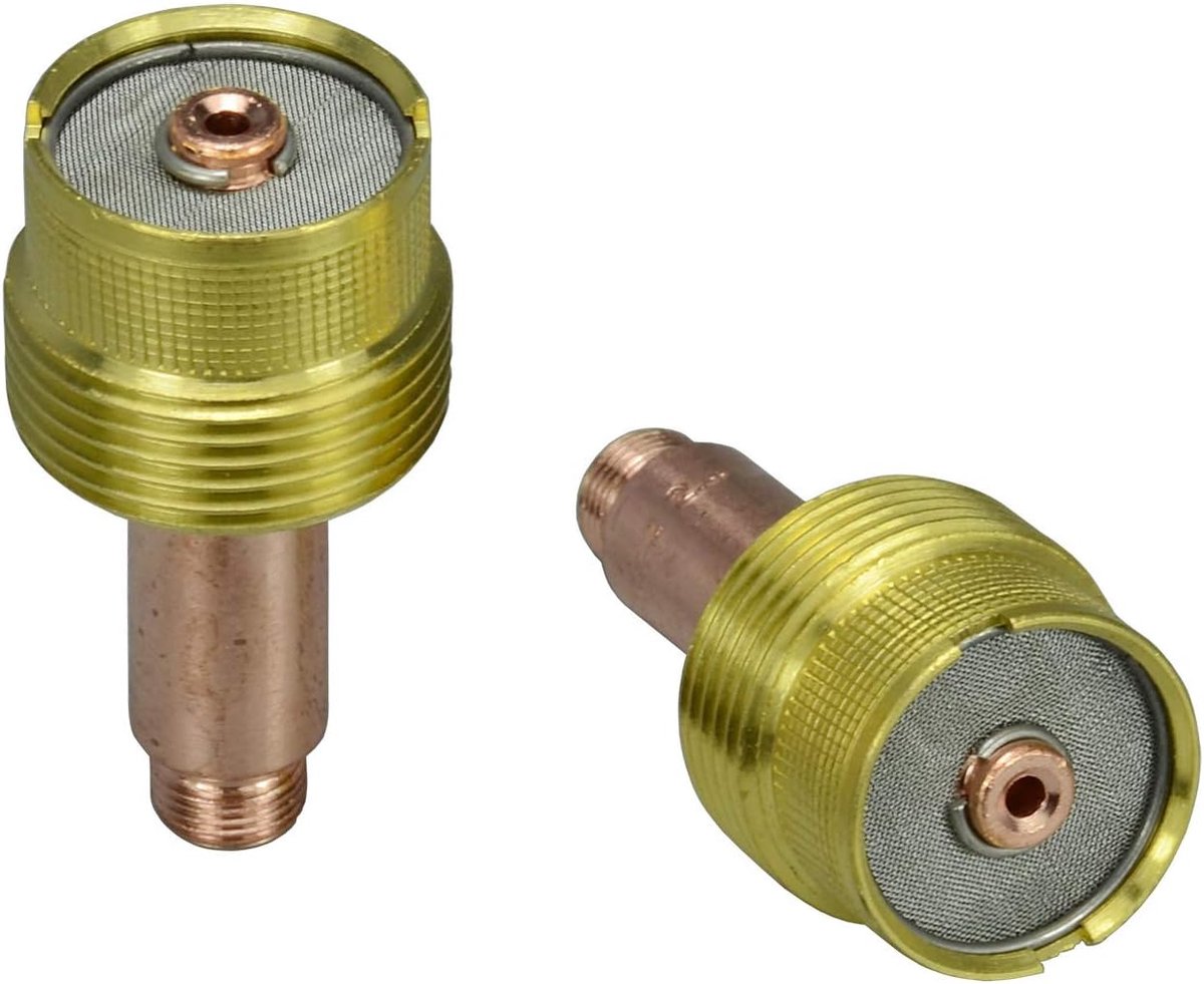 TIG Gas Lens Collet Body 45V64 2.4mm - Jumbo set - Geschikt voor SR WP 17 18 26 - Verbeterde lasprestaties - ShopVlot