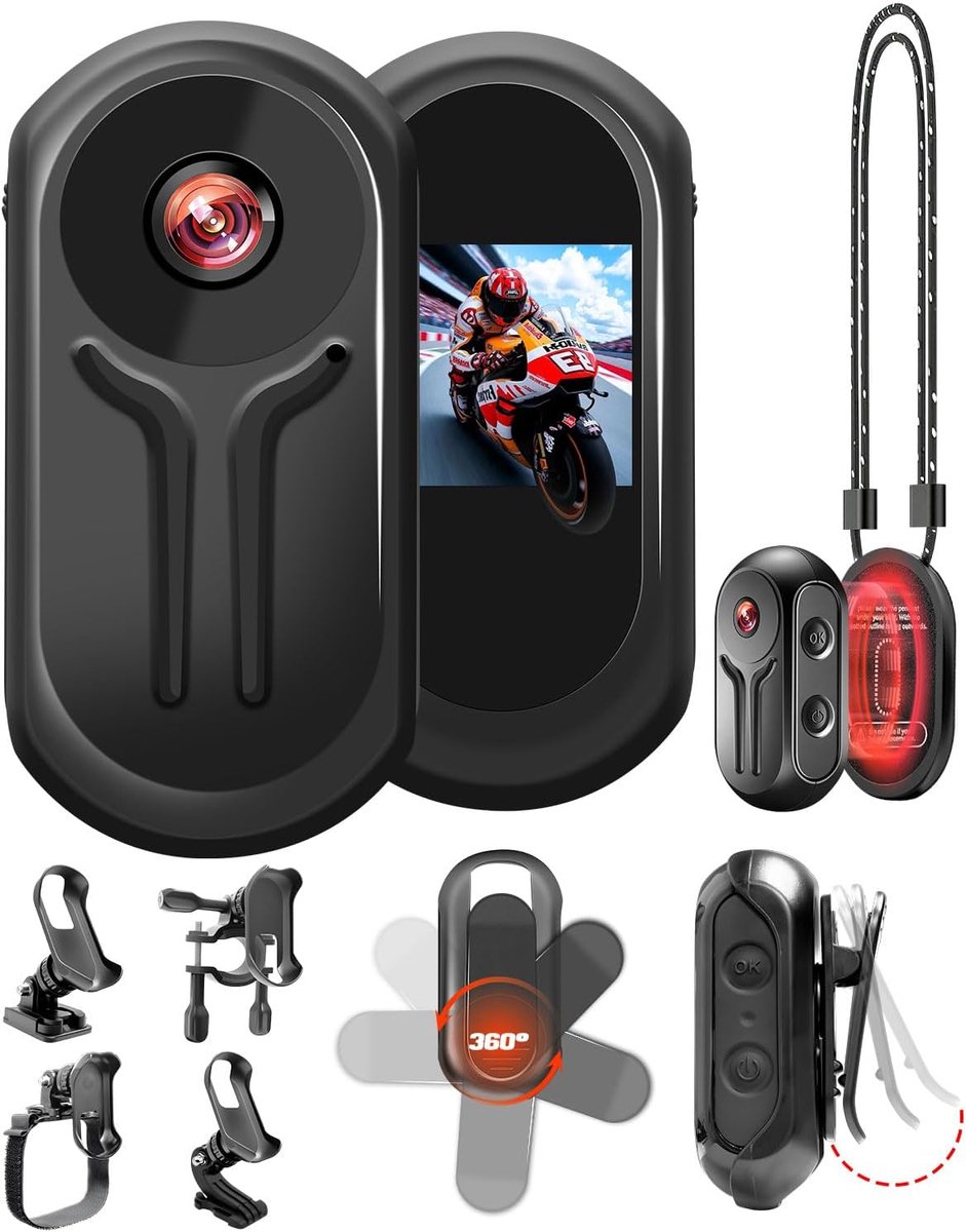 Actiecamera 1080P - Mini body camera - 0,85 inch display - Perfect voor avontuurlijke opnames - ShopVlot