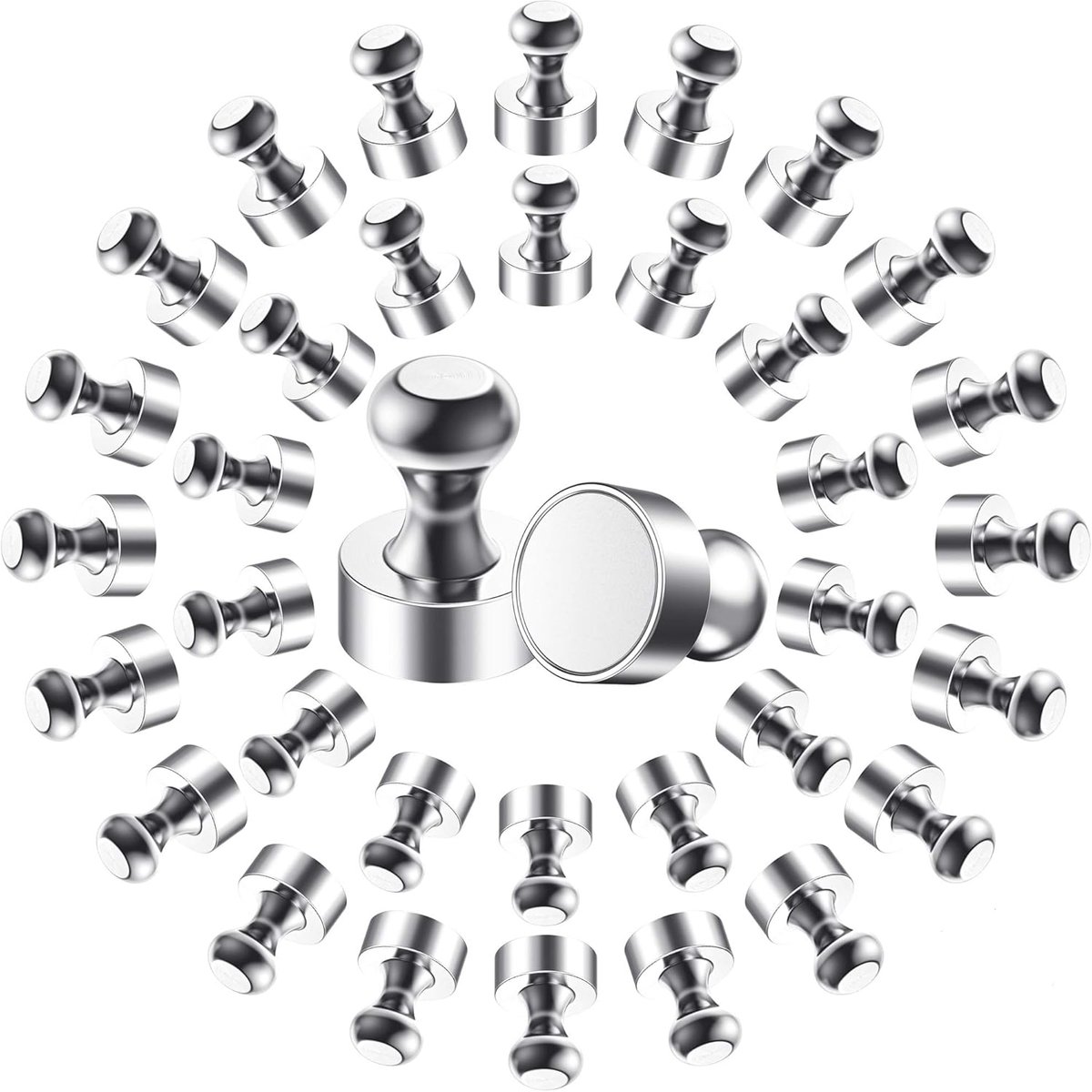 Mini magnets 36 stuks - 12 x 16 mm - N52 super sterke magneten - eenvoudig te verwijderen voor whiteboard - ShopVlot