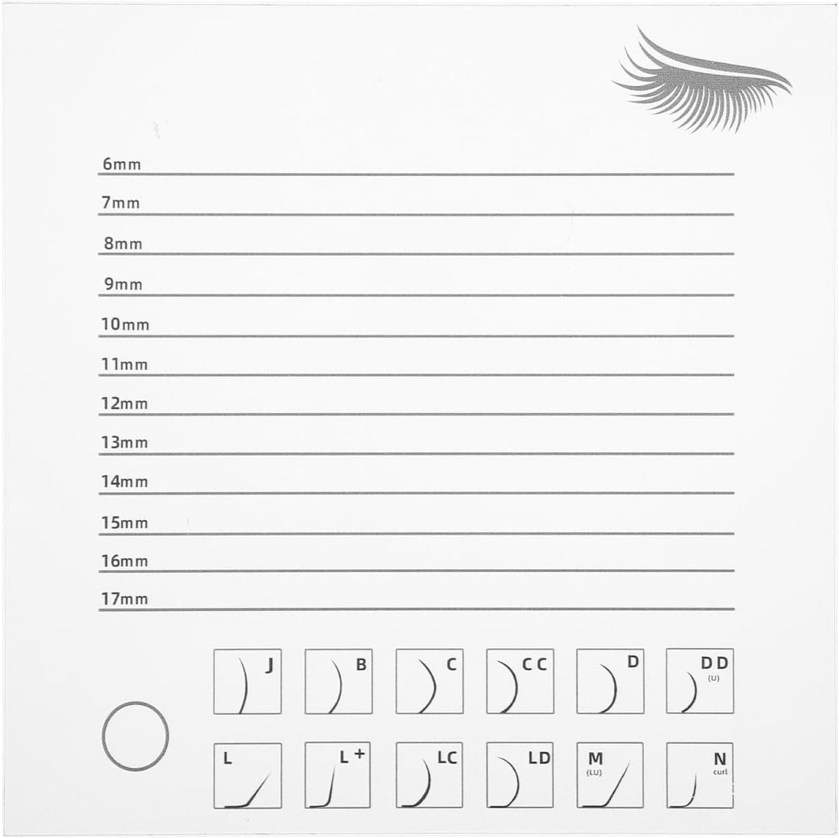 Acryl wimpers display board - transparant - met lengtemarkering - ideaal voor wimperverlenging - ShopVlot