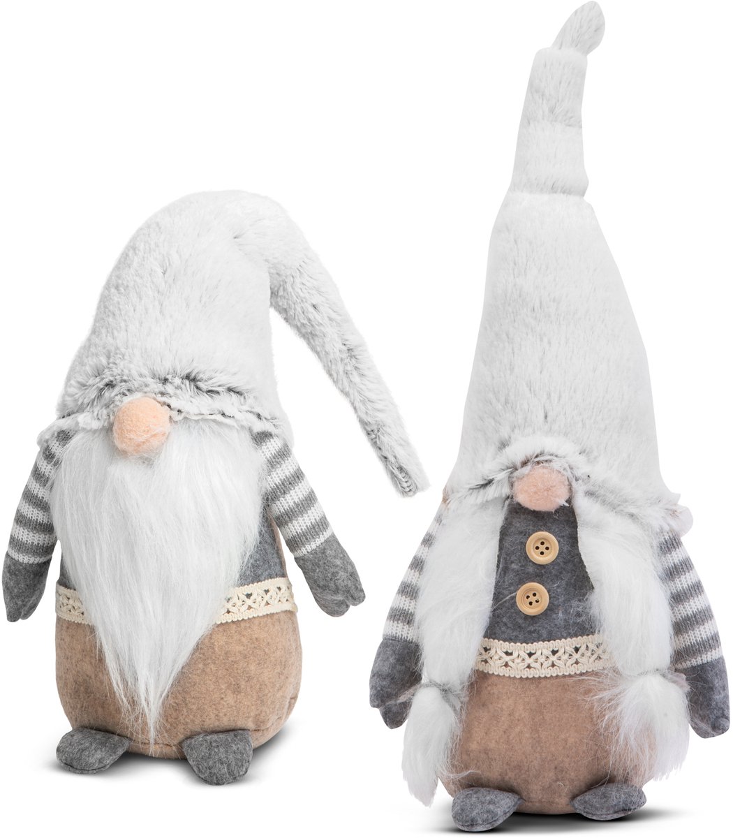 Kerst Scandinavische elf - 22 x 13 x 50 cm - 2 soorten 1 Stuks [58363]