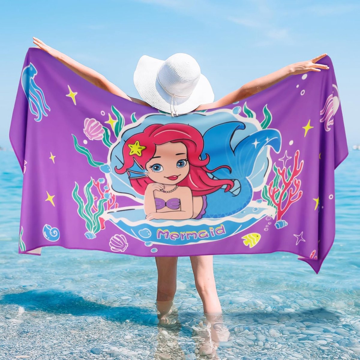 strandhanddoek 75 x 150 cm - microvezel - snel drogend - ideaal voor strand en zwembad - ShopVlot