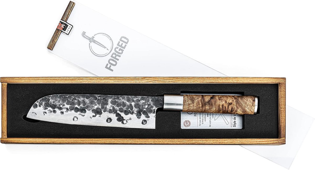 Santoku mes 18 cm - VG10 staal - Ergonomische handgreep - Perfect voor fijnsnijden - ShopVlot