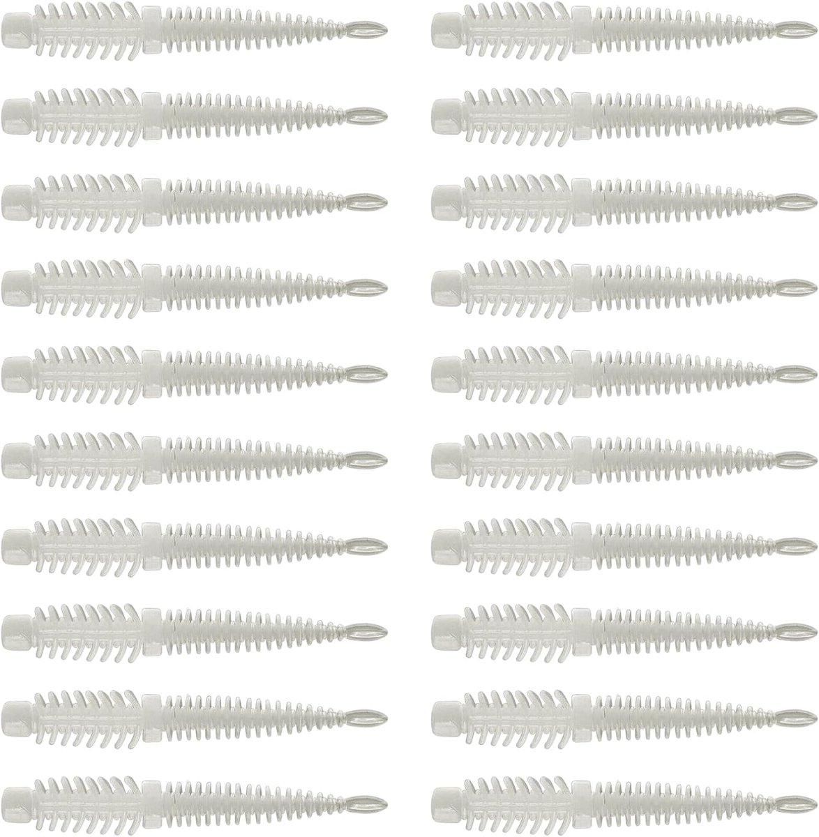 Rubberen vissen set van 20 - 8 cm oplichtend visaas - drijvend softbaits - ideaal voor nachtvissen - ShopVlot