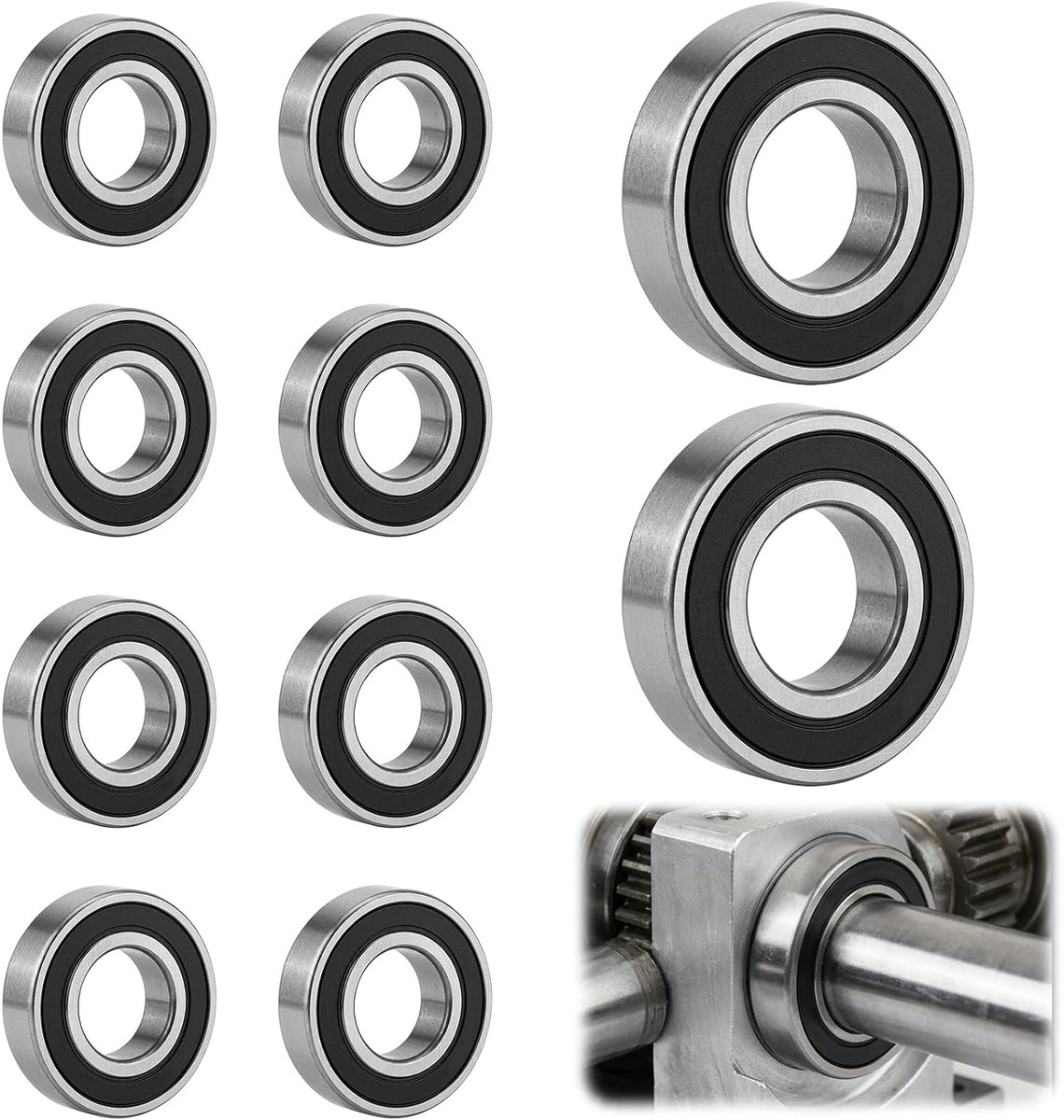 Kogellagers set 10 stuks - standaard 608zz - diepe groefstructuur - soepele rotatie - ShopVlot