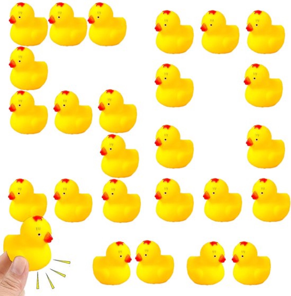 50 stuks Rubberen Kippen Bad Speelgoed, Klassieke Piepend Kippen Bad Speelgoed, Bad Speelgoed voor Jong en Oud, Mini Kippen, Bad Speelgoed voor Douche, Verjaardag, Feestbenodigdheden