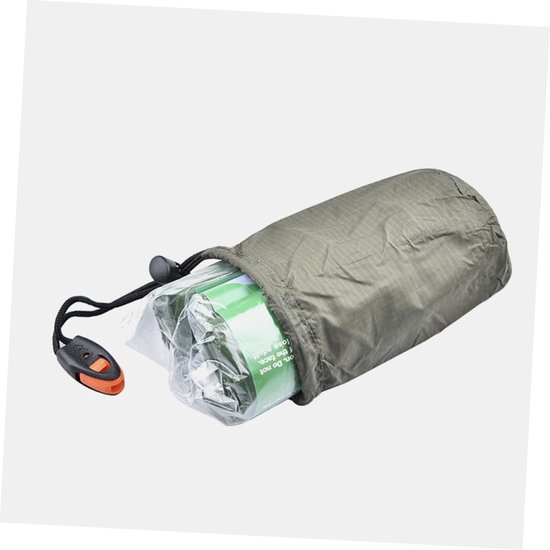 Nood Slaapzak - Warmhouddeken Bivakzak - Kamperen Outdoor - Lichtgewicht Compact - 200x90cm - Groen — afbeelding 2