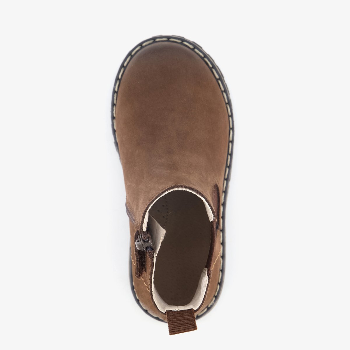 Stap leren jongens Chelsea boots bruin - Maat 27