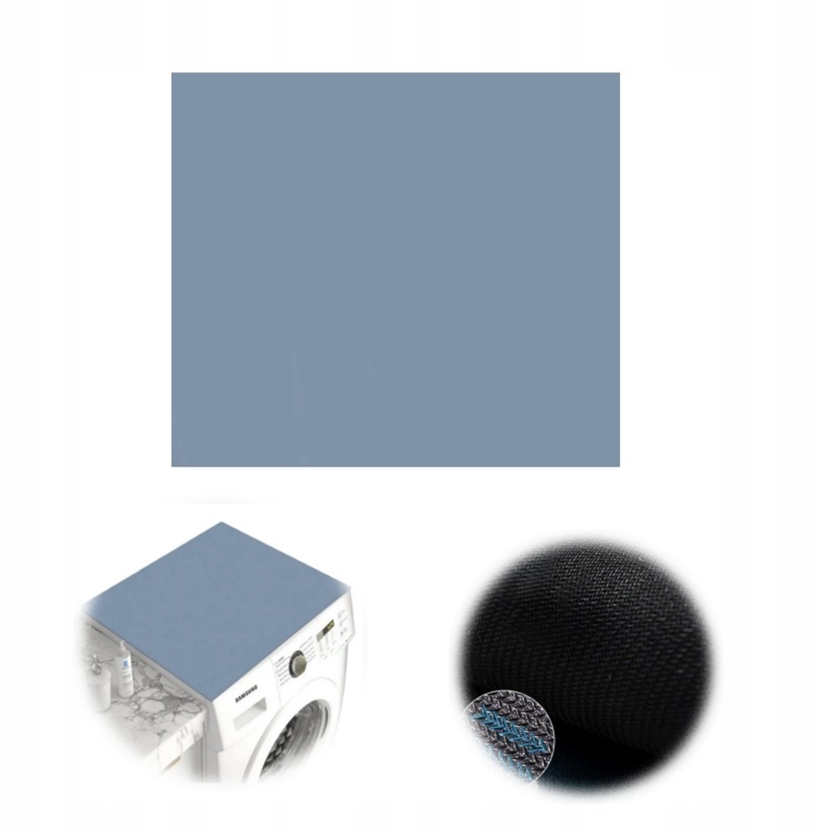 Antislip Onderlegger Wasmachine/Droger 60x50cm Absorberend Blauw