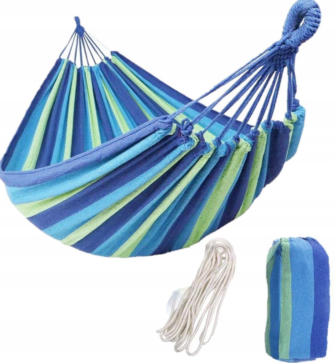 Sterke 1-persoons hangmat voor buiten, 200x80cm, 160kg belastbaar