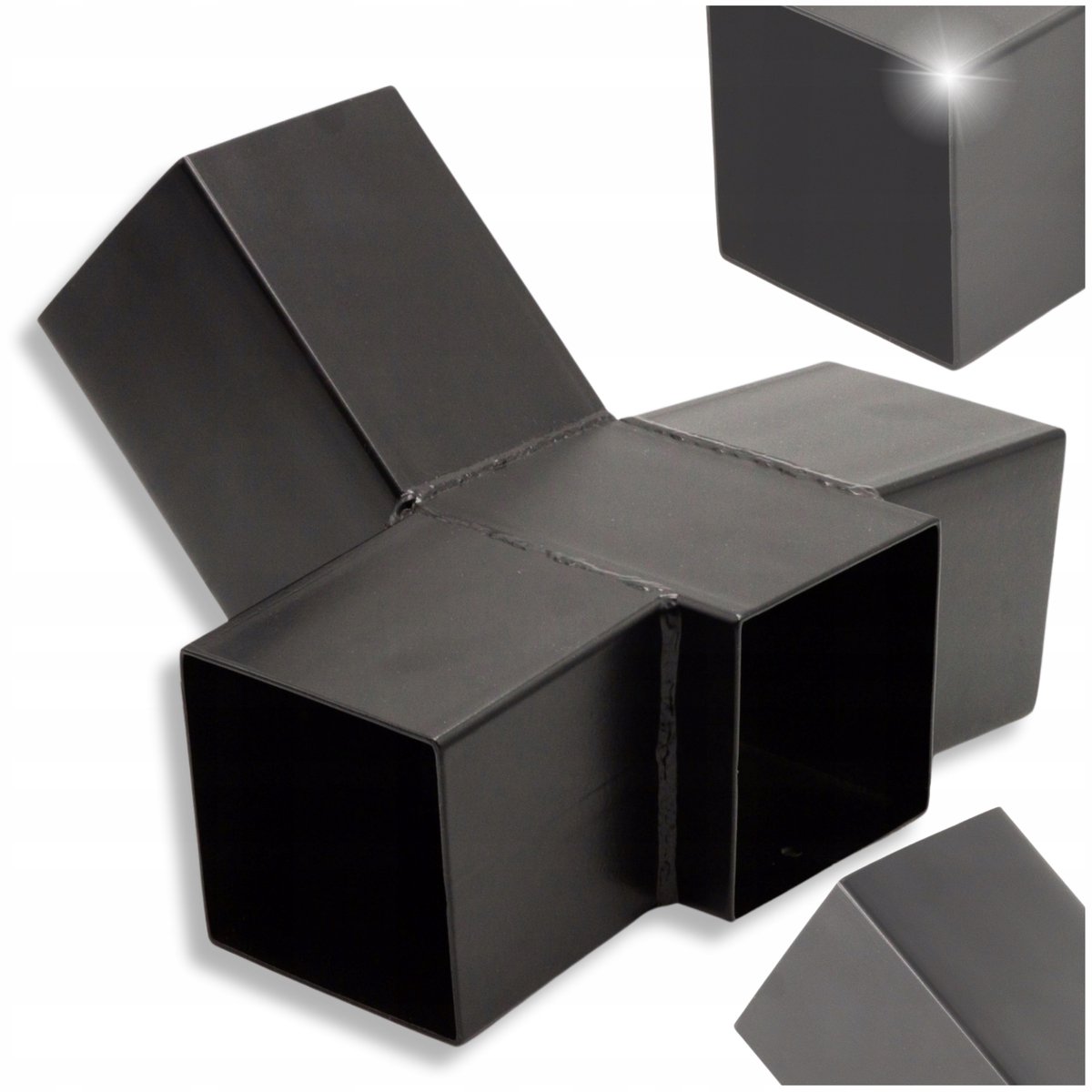 Stevige Zwarte Metalen Ophangpoot voor Hangmat - 100x100mm