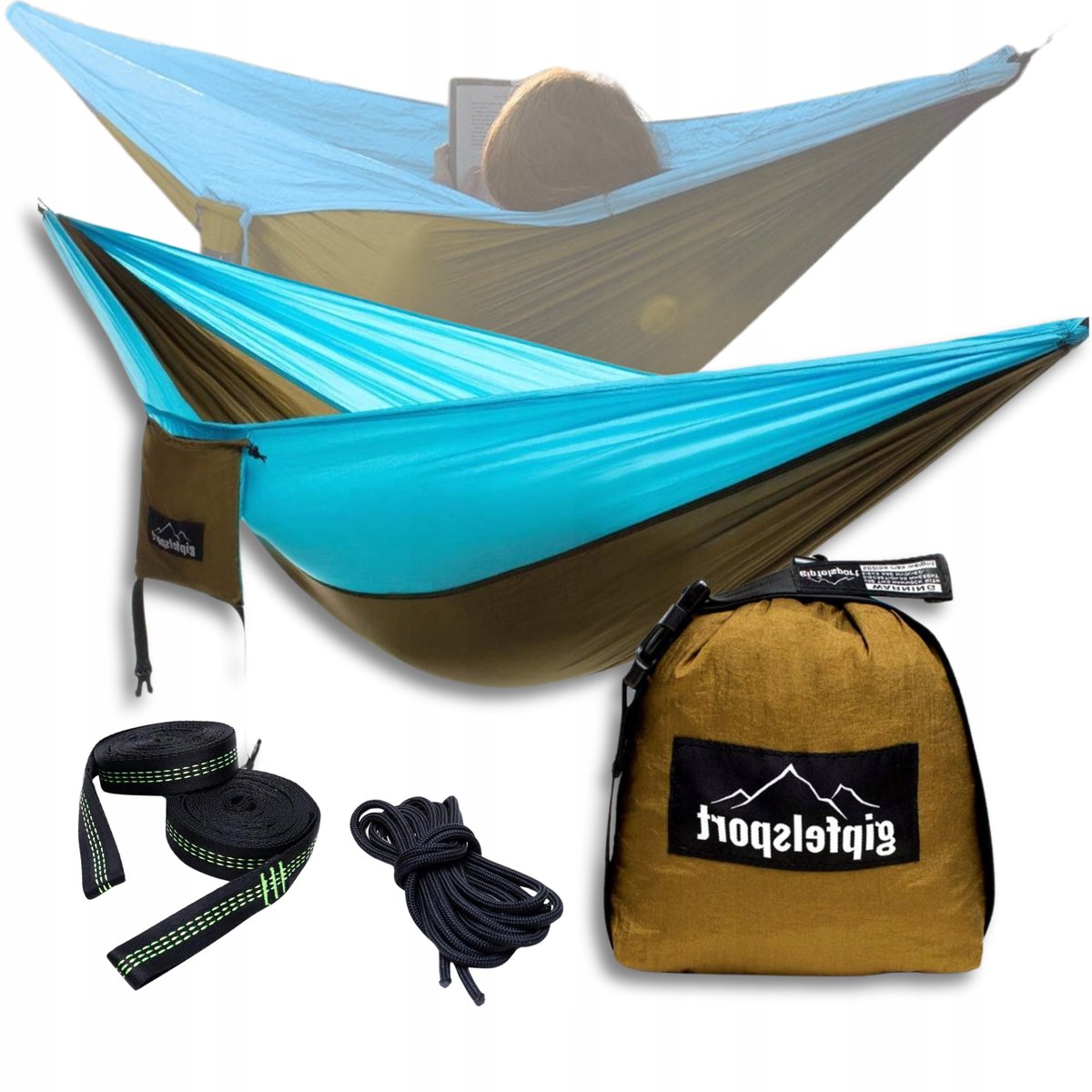 Draagbare Kampeerhangmat 250kg - 260x145cm - Inclusief Tas