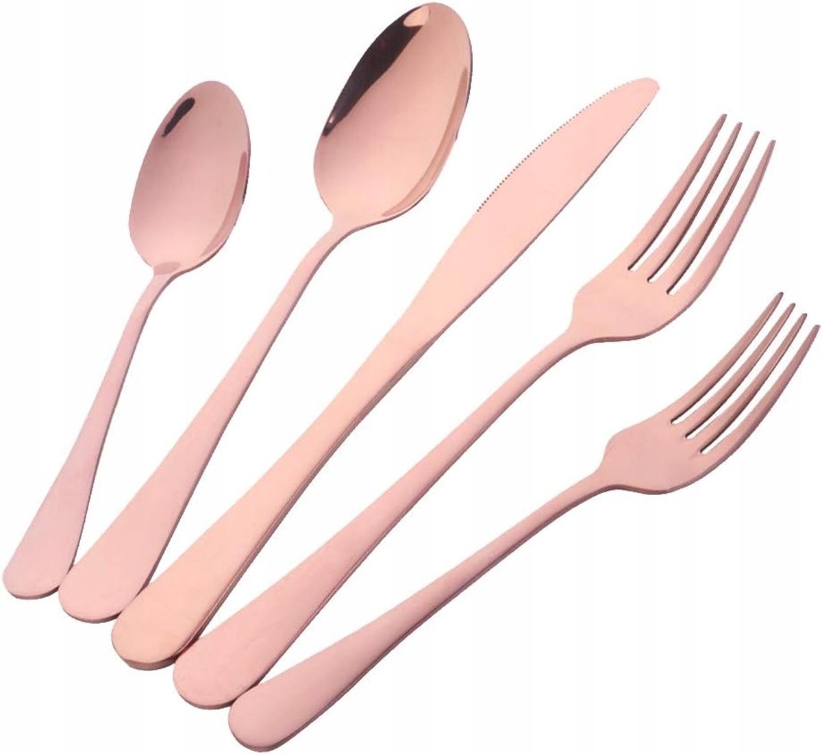 Koperen Bestek Set 5 Delen - Elegante Tafeldecoratie