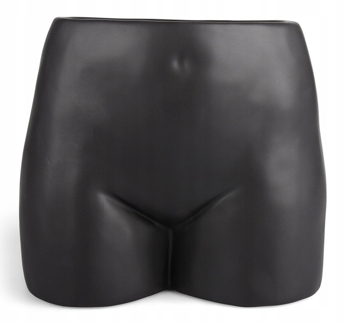 Zwarte Keramische Vaas Vrouwelijk - 13.5cm Hoog
