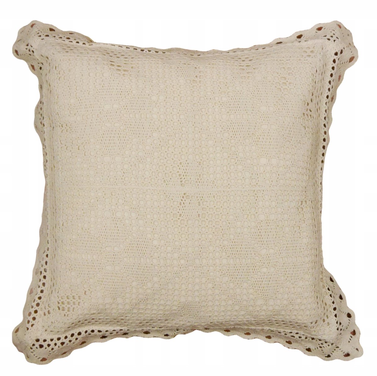 Decoratieve Haakwerk Kussenhoes Ecru 40x40 cm