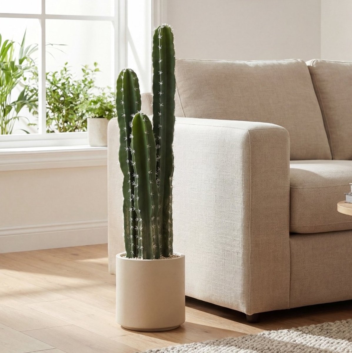 Kunstplant Kaktus 95 cm Met Pot Kunststof Groen Voor Binnen Realistisch Decoratief Onderhoudsvrij Voor Woonkamer En Slaapkamer