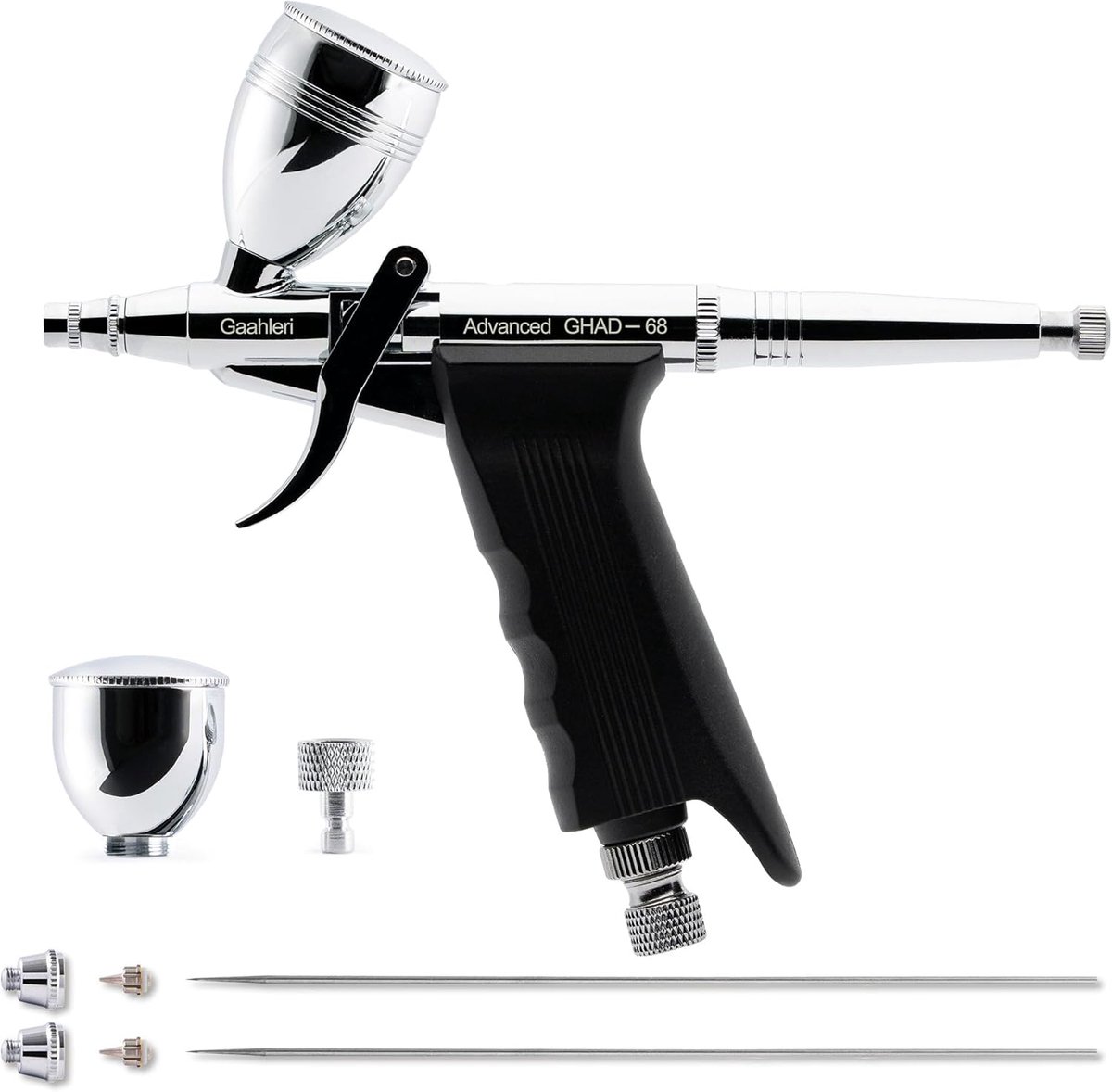 Airbrush Kit - Dual Action 0.38 & 0.5mm - Gravity Feed - Voor make-up en kunstwerken - ShopVlot