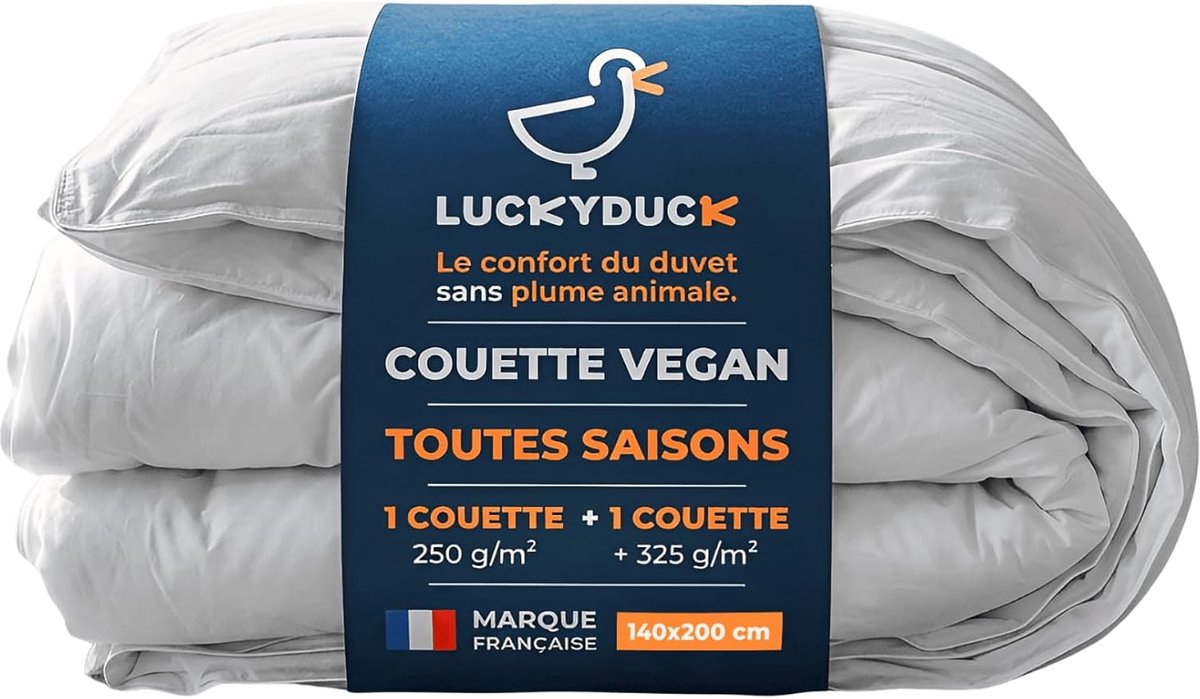 Dekbed 4-seizoenen 140 x 200 cm - percale - 100% katoen - licht tot zeer warm - ShopVlot