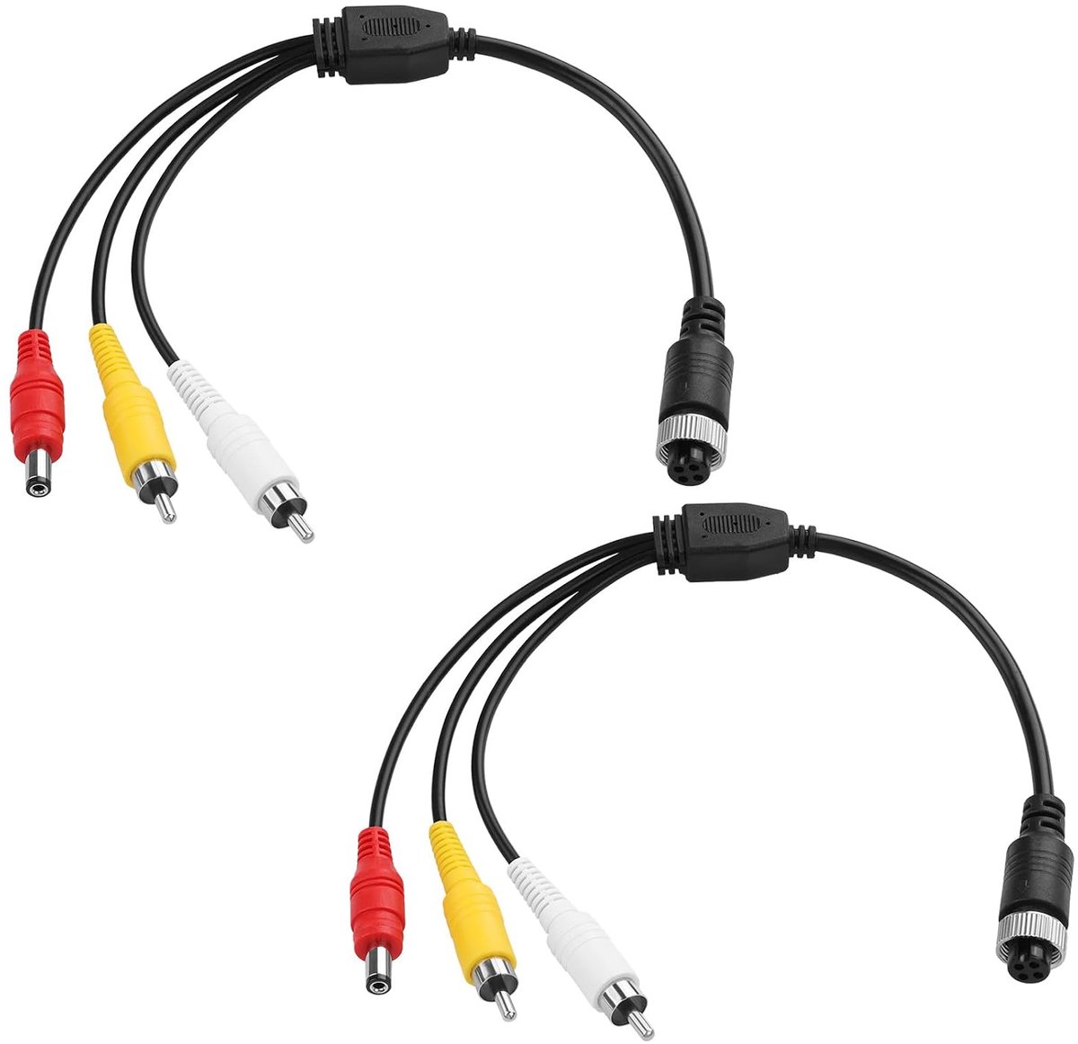 AV video plug adapter M12 - 4-pins naar 2 RCA - waterdicht - betrouwbare video-overdracht - ShopVlot