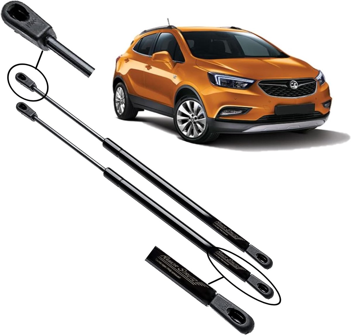 Gasveren achterklep 620 mm - vervangingsset voor Vauxhall Mokka 2012-2020 - eenvoudig te installeren - 2 stuks - ShopVlot